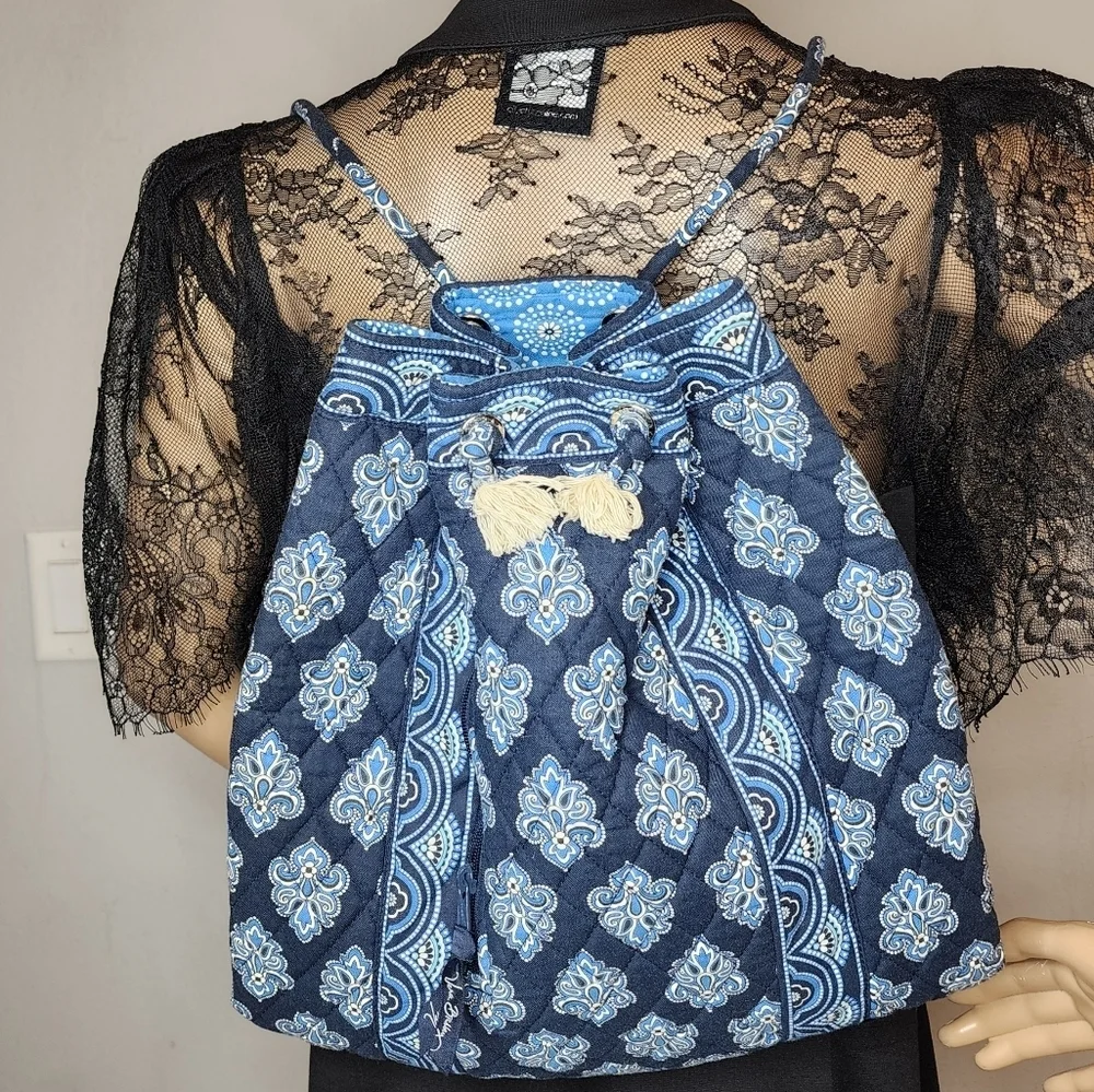 Vera Bradley Blue Backsack backpack. 15